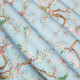 Tissu-coton-fleurs-oiseaux-Birds-bleu-ameublement-Thevenon