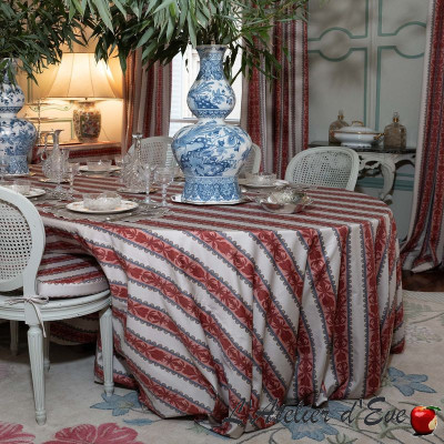 Satin-de-coton-Rayures-Ornementales-spécial-nappes-Thevenon
