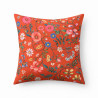 Blue Garden of Secrets cotton fabric cushion cover