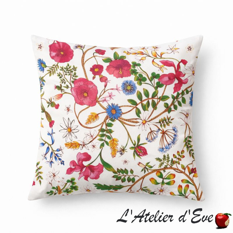texture-tissu-jardin-des-secrets-ecru-housse-de-coussin-sur-mesure