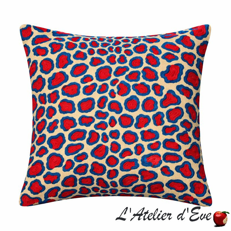 Blue Garden of Secrets cotton fabric cushion cover