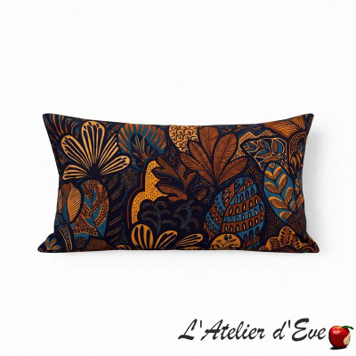 Cushion cover cotton fabric "Joséphine" Black cream