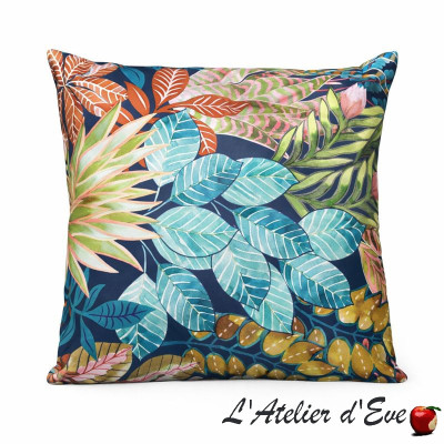 Cushion cover cotton fabric "Goa" navy background