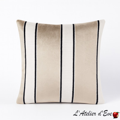 Natural "Royal jacquard" velvet fabric cushion cover