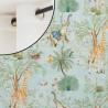 Thevenon Exotic Animals cotton satin children's fabric