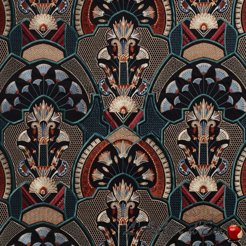 Thevenon "Majestic" embroidered cotton canvas