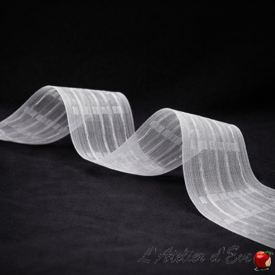 7083 75mm Clear Ruching Tape