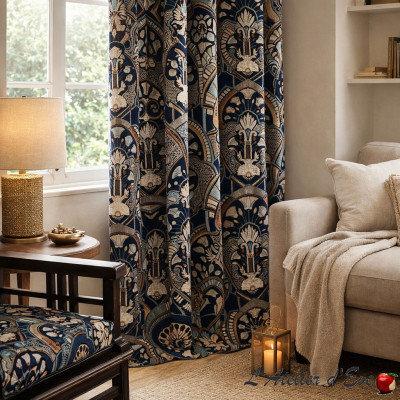 Thevenon "Majestic" embroidered cotton canvas