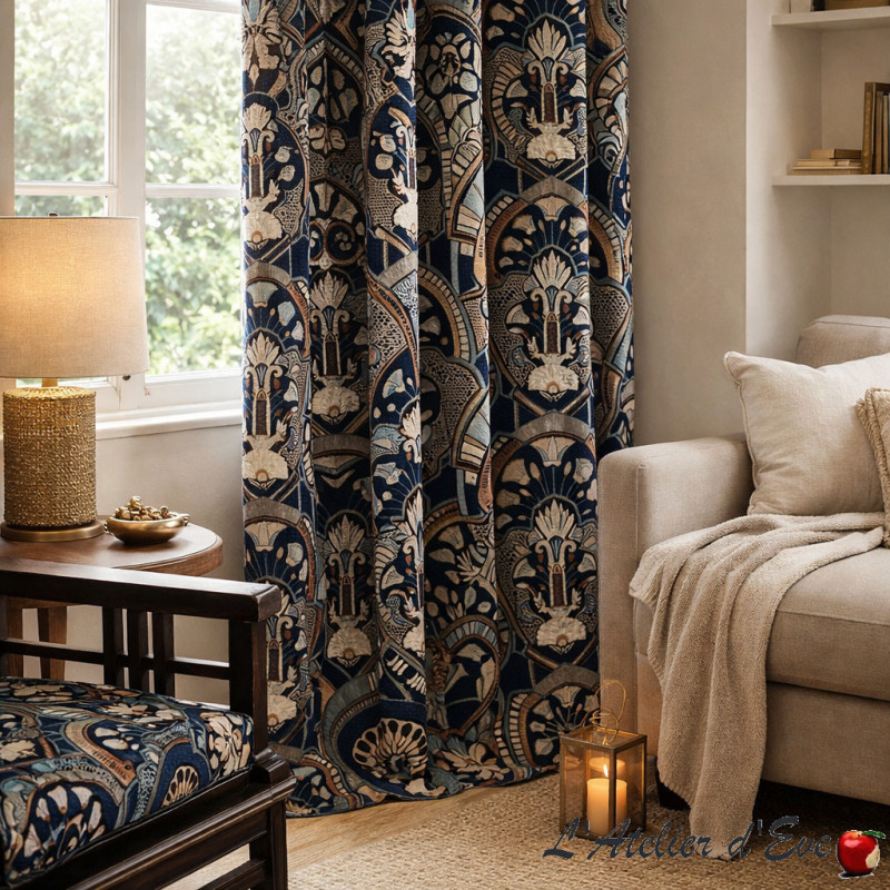 Thevenon "Majestic" embroidered cotton canvas