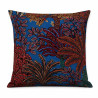 Blue Garden of Secrets cotton fabric cushion cover