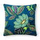 Blue Garden of Secrets cotton fabric cushion cover