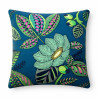 Blue Garden of Secrets cotton fabric cushion cover