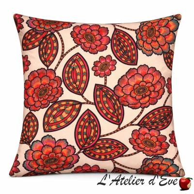 Blue Garden of Secrets cotton fabric cushion cover