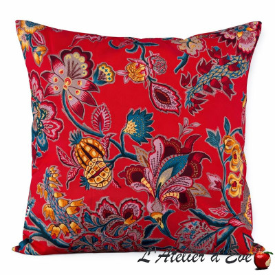 Blue Garden of Secrets cotton fabric cushion cover