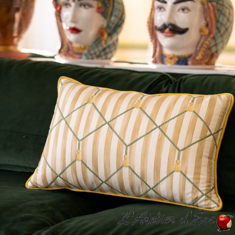 Blue Garden of Secrets cotton fabric cushion cover