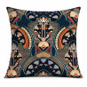 Blue Garden of Secrets cotton fabric cushion cover