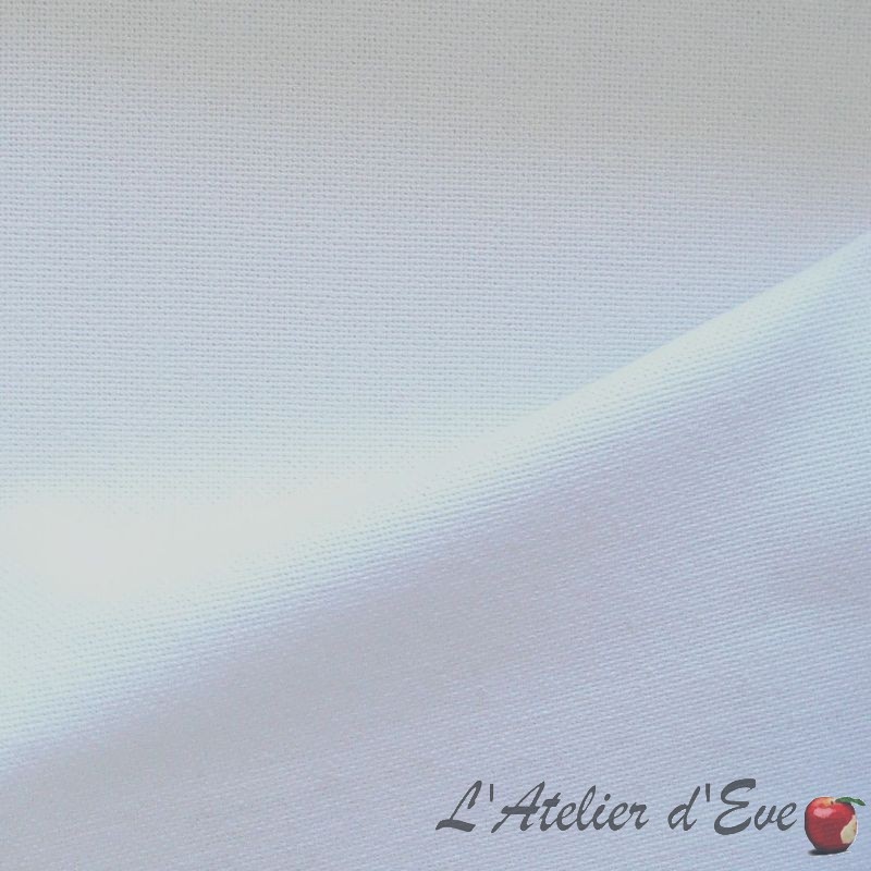 Lady Di blanc tissu ameublement grande largeur coton uni Thevenon Paris