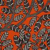 Elis coton fond orange 2444601
