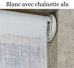 Mécanisme blanc avec chaînette alu