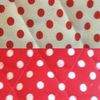 Pique a pois matelasse reversible blanc/rouge