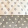 Pique a pois matelasse reversible blanc/gris