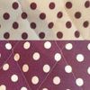 Pique a pois matelasse reversible blanc/prune