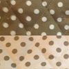 Pique a pois molletonné reversible blanc/taupe