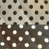 Pique a pois matelasse reversible blanc/chocolat
