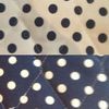 Pique a pois matelasse reversible blanc/marine