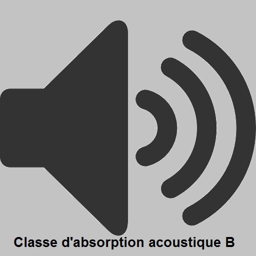 Propriétés acoustiques: Classe d'absorption acoustique B (ISO 11654)