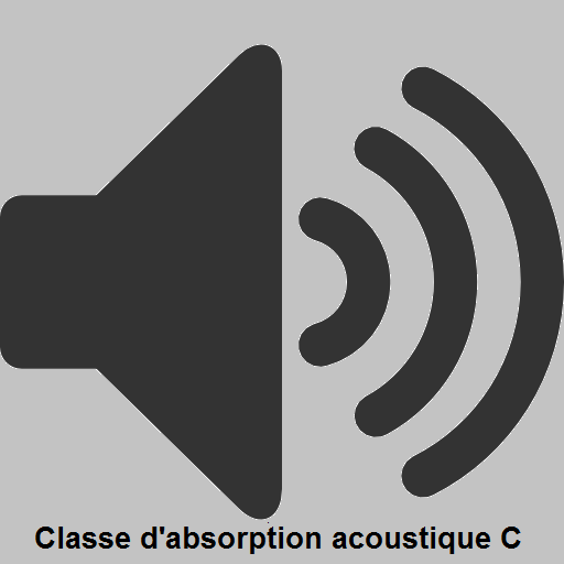 Propriétés acoustiques: Classe d'absorption acoustique C (ISO 11654)