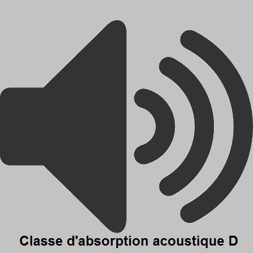 Propriétés acoustiques: Classe d'absorption acoustique D (ISO 11654)