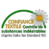 Exigences Européennes environnementales: Nos tissus répondent au LABEL OEKO-TEX 100 garantissant ne contenir aucun produit toxique pour le corps et l'environnement et répondent à la norme REACH: aucune substance chimique y compris les colorants azoïques, nickel, plomb.